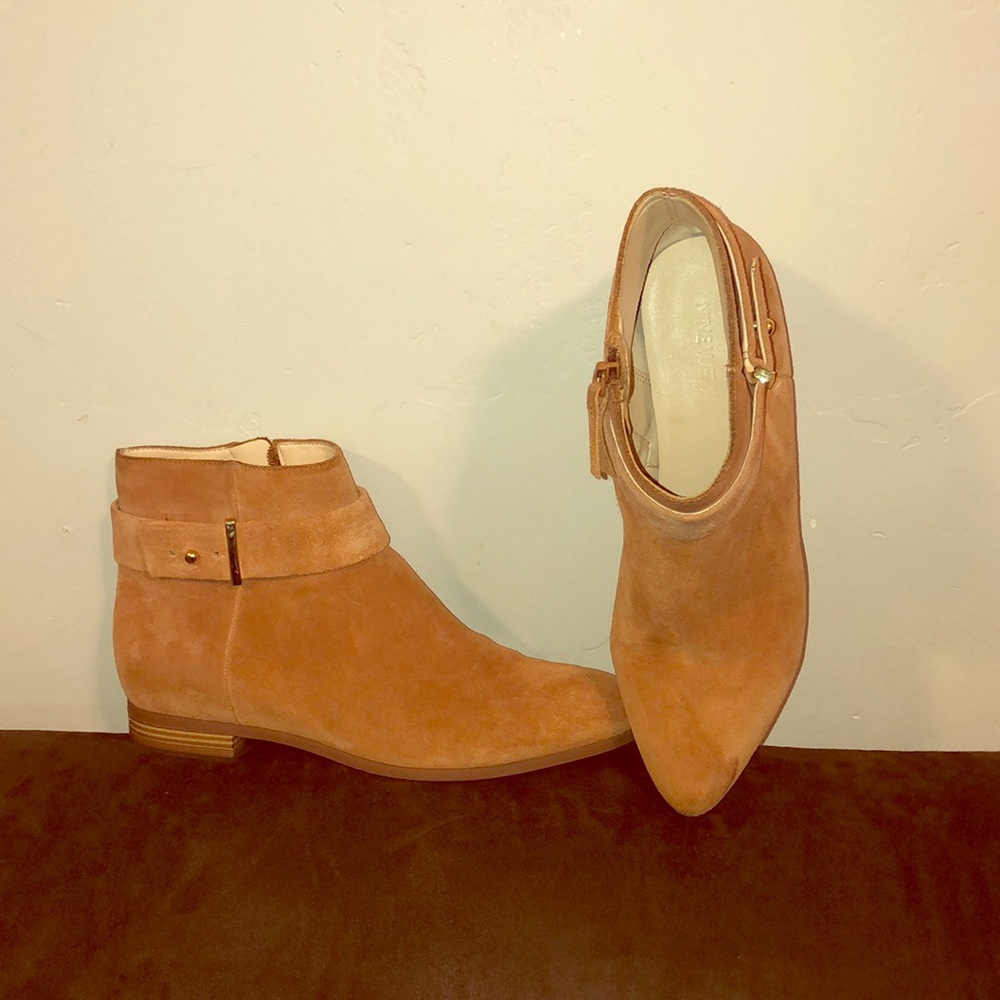 Nine West Suede Camel ankle Booties